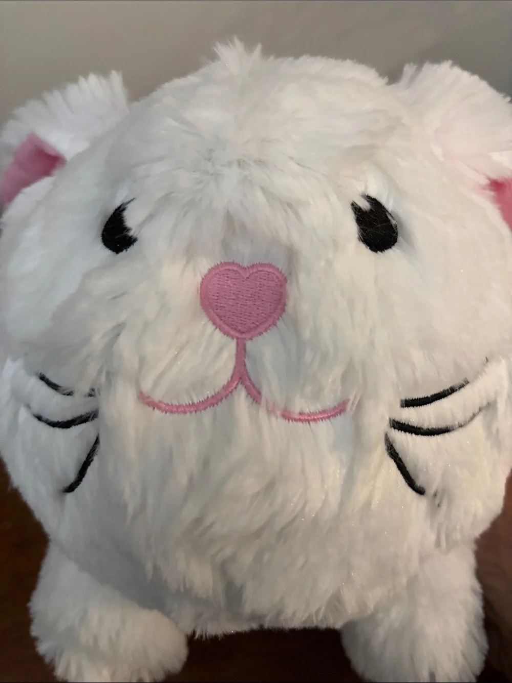 Plush White & Pink Bunny Toy/Bank